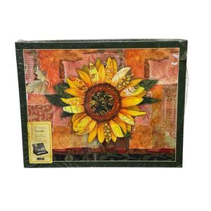 Lang 500 Piece Jigsaw Puzzle  2009 Sunflower Pop up easel cover - Sealed / New
